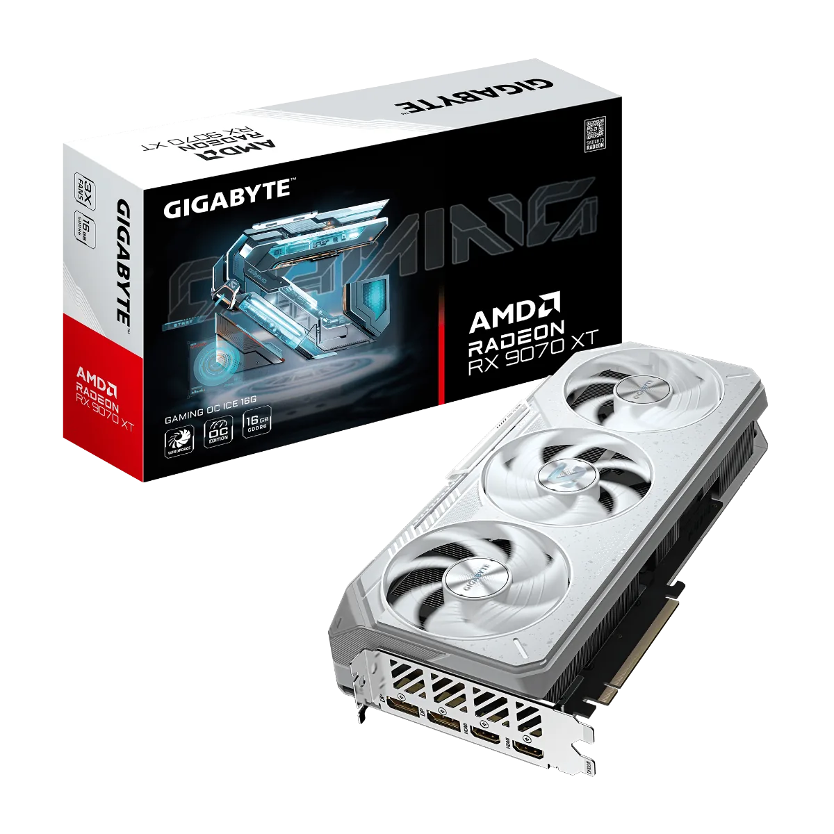 AMD Radeon RX 9070 XT Ice edition all-white graphics card